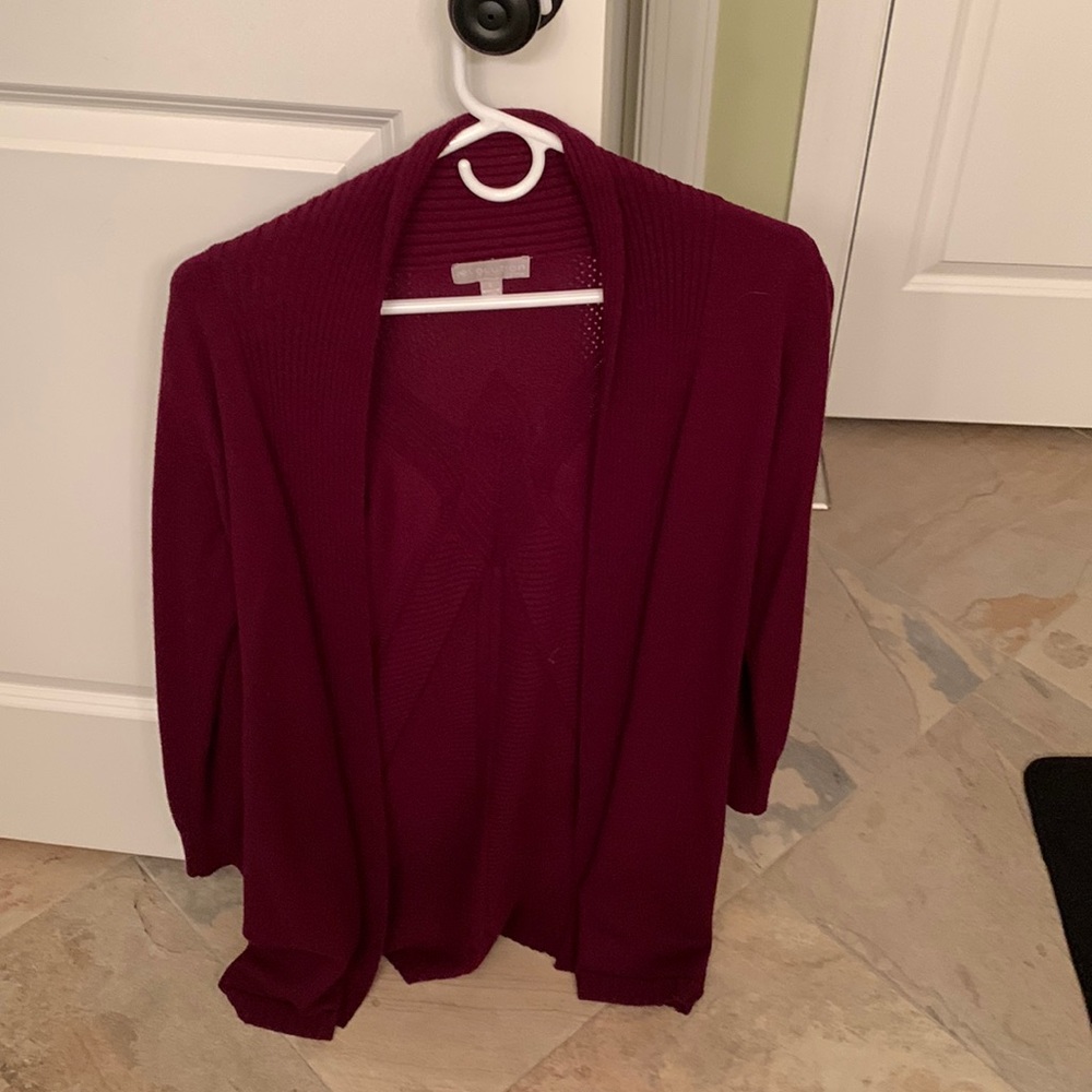 Evolution maroon cardigan size small. Worn once.